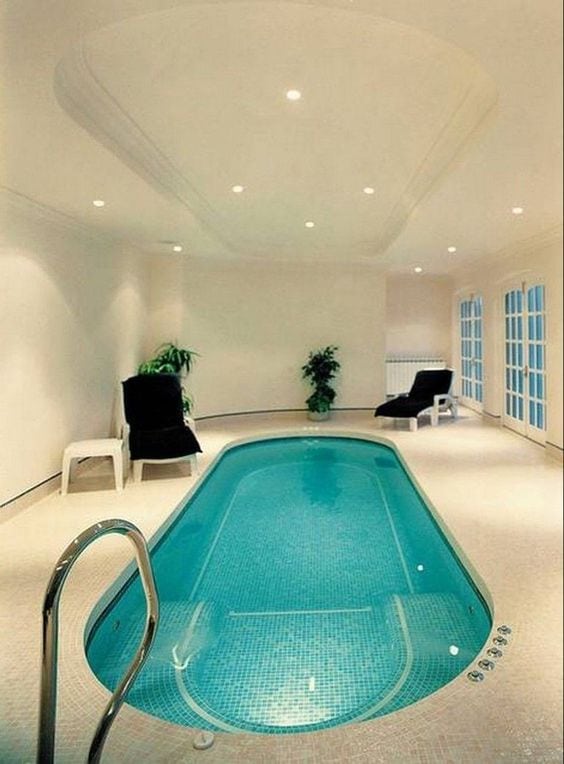 Indoor Swimming Pool With Recessed Walls