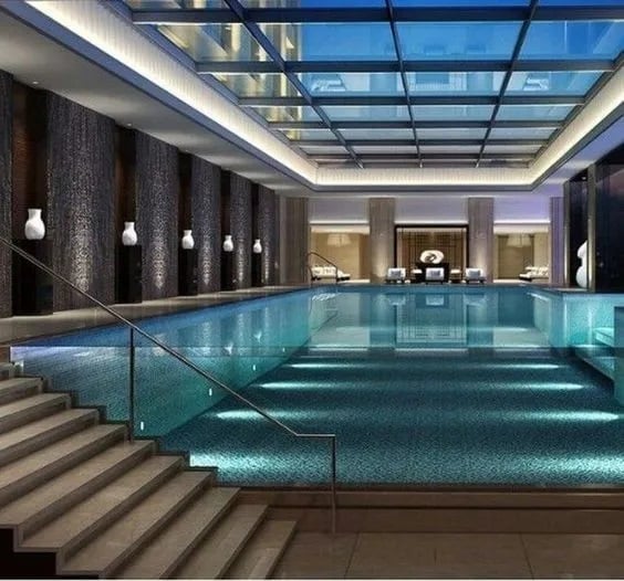 Indoor Swimming Pool With Skylights