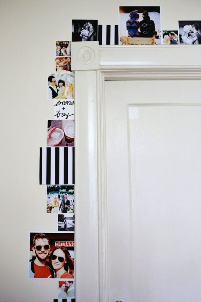 Photos Are One Way To Decorate Your Bedroom Door On A Budget
